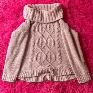 Pink cable knit sweater